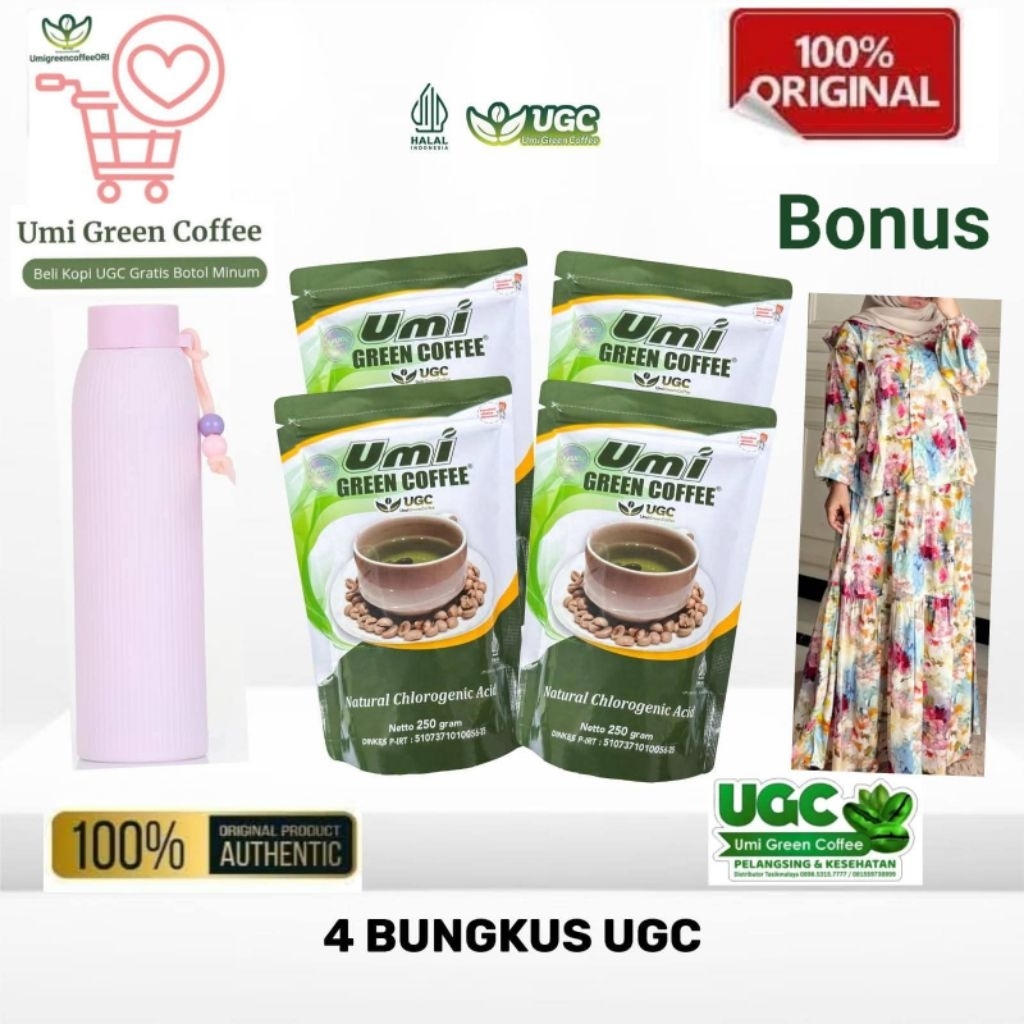 Umi Green Coffee 4pcs Kopi Hijau Herbal  Pelangsing Alami