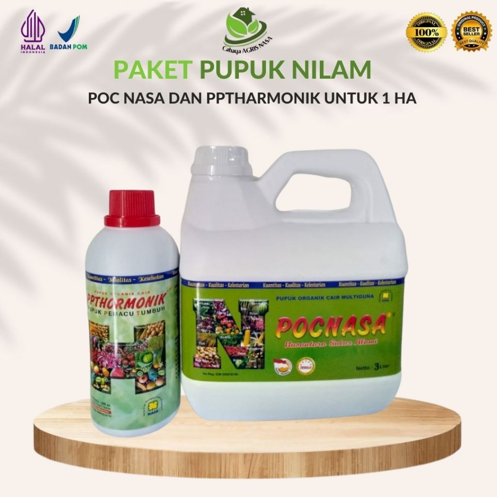 POC NASA=HARMONIK Paket Pupuk organik Cair penyubur pelebat daun dan penambah minya nilam