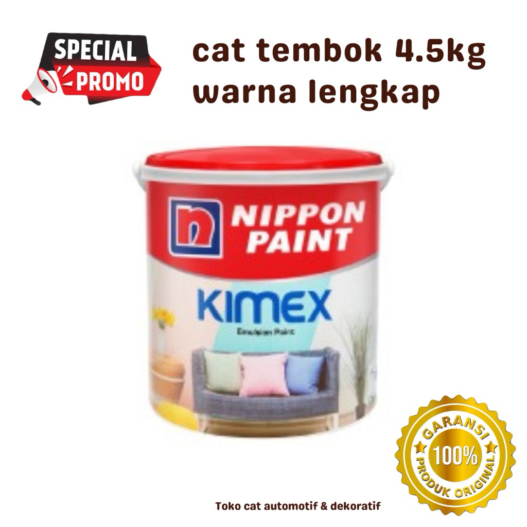 KIMEX NIPPON PAINT CAT TEMBOK INTERIOR 4.5KG KG CAT AIR DINDING