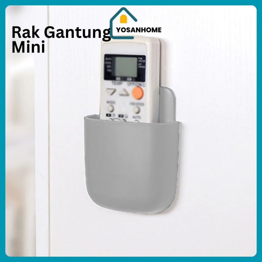 Holder Rak Gantung Mini Organizer Storage Box - Rak gantung hp remote ac tv pen serbaguna praktis
