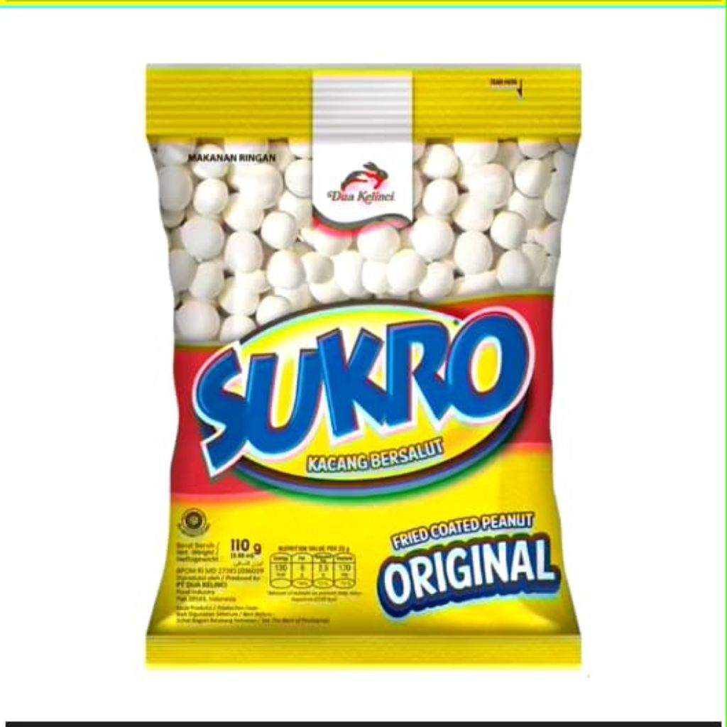 

SUKRO DUA KELINCI 2000 KACANG BERSALUT PER 5 PCS