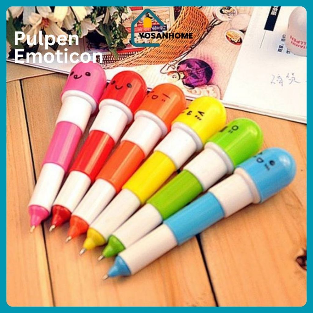 Pulpen Emoticon Vitamin / Pen Unik / Pena Kapsul / Pulpen Stationary Souvenir Pernikahan