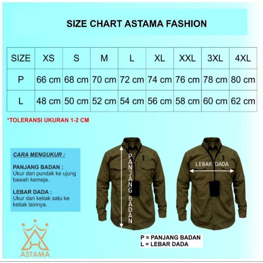 kemeja taktical 18pcs