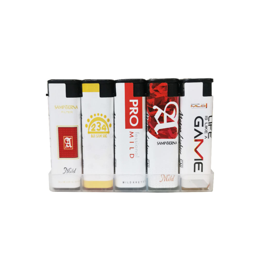 Korek Bara Mancis Label Windproof Refill Metro Lighter GM108 SNI