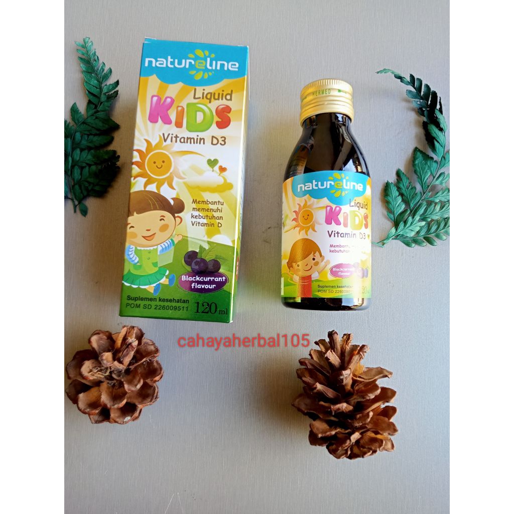Natureline Liquid Kids vitamin D3 120 ml vitamin D3 400 IU Syrup vitamin D3 anak daya tahan tubuh an