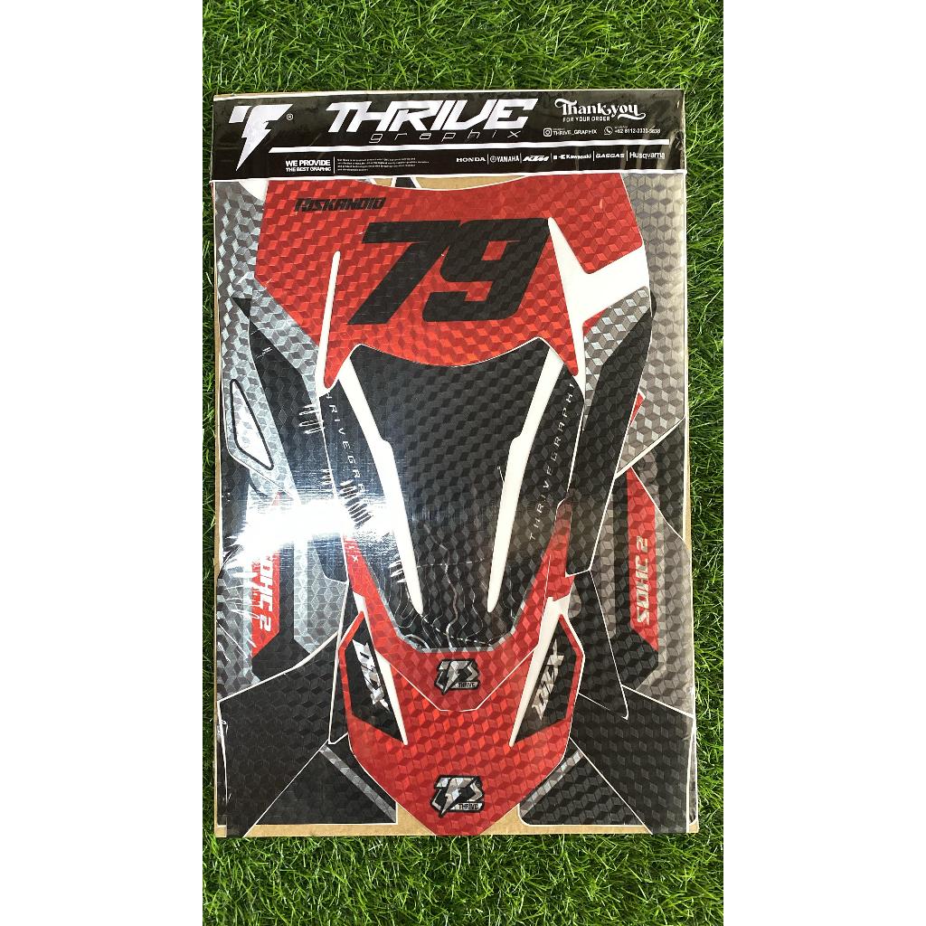 Decal Stiker Klx Dtracker Merah Hitam laminasi Doff Prizm Full Body Bebas Request