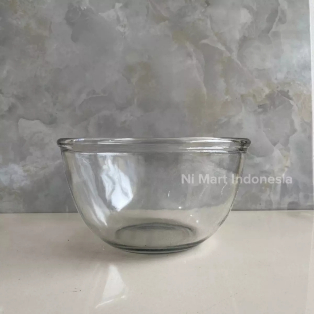 BIB-11B Mangkok Jumbo Besar Kaca Beling Bening Awet Kuat Tebal Sesuai Gambar Tahan Panas Premium Ked