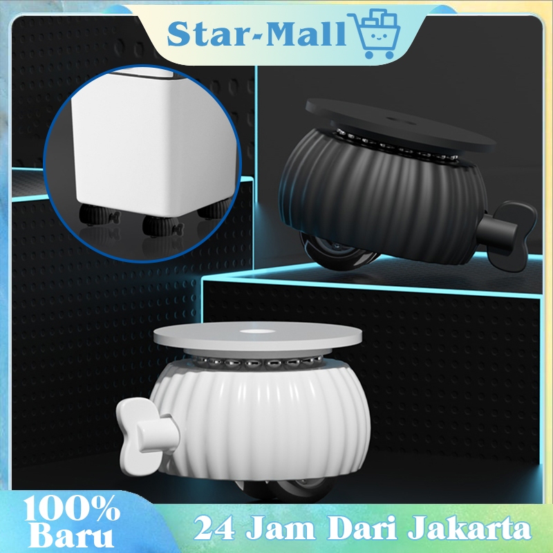 4Pcs Roda 360 Derajat Putar Roda Kecil Tempel Tambahan Roda Meja Kecil Roda Tempel Universal