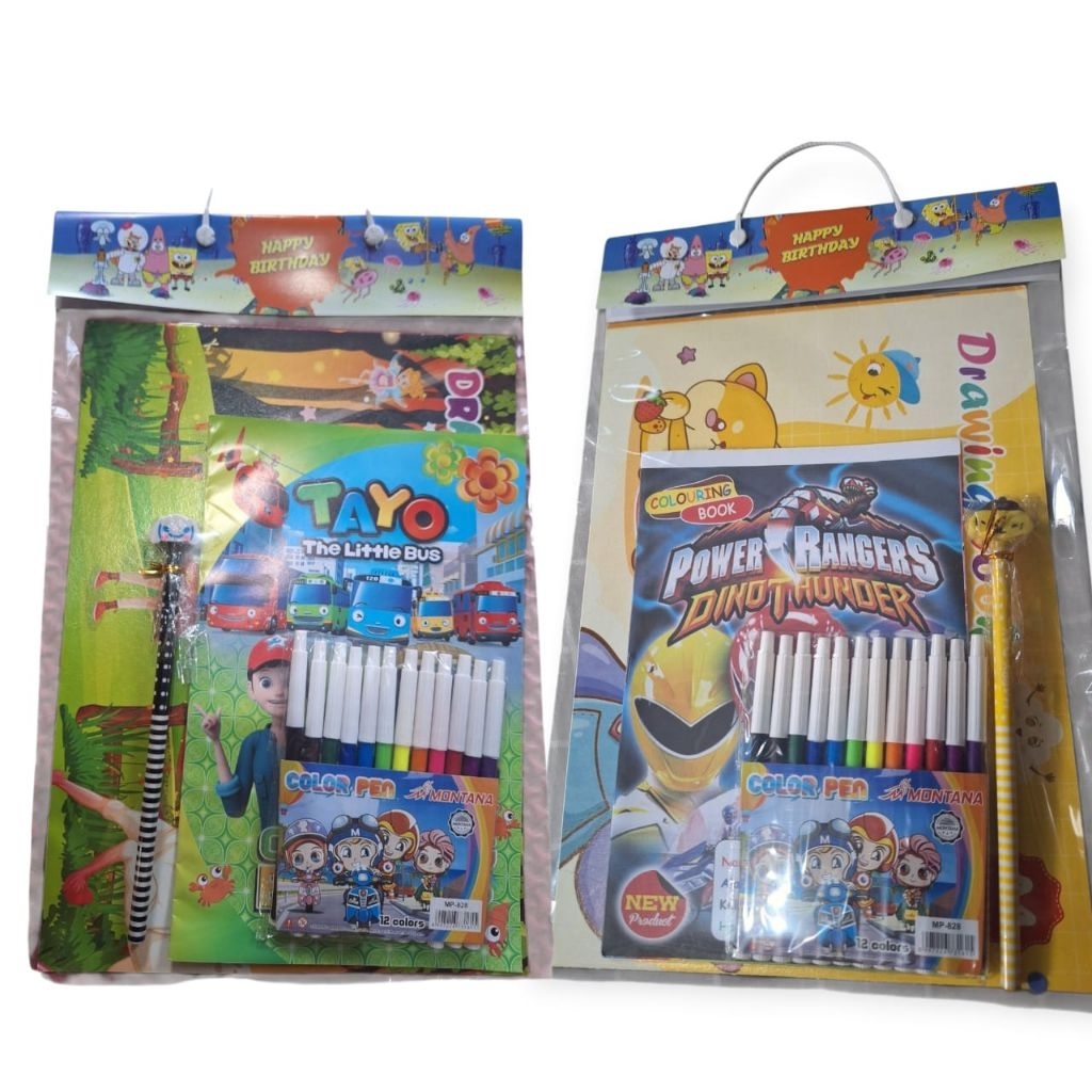 4 in 1 SOUVENIR ULANG TAHUN ANAK/ HAMPERS ULTAH ANAK/HADIAH LOMBA