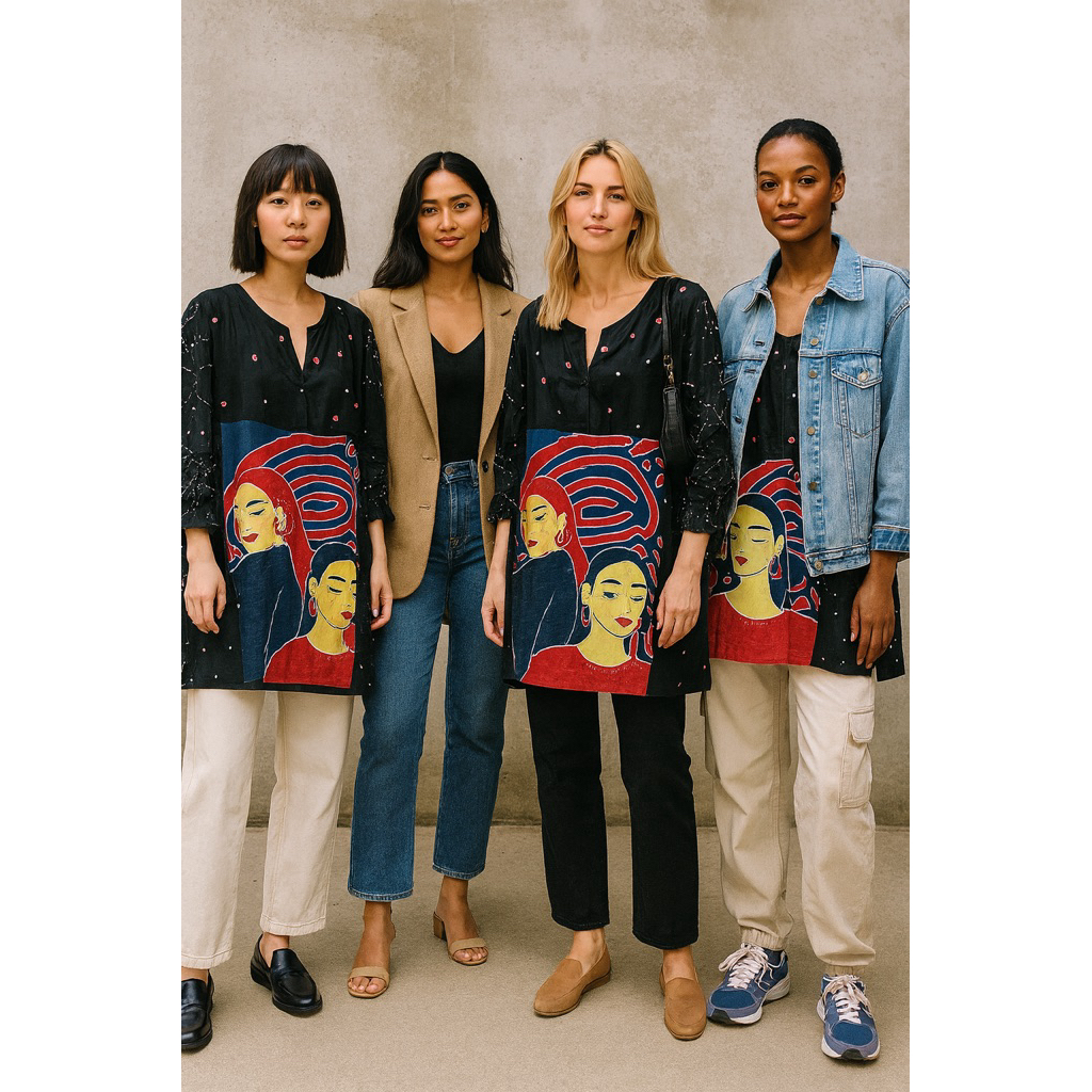 Masayu Batik - Blouse Batik Wanita Atasan Hijab Sister