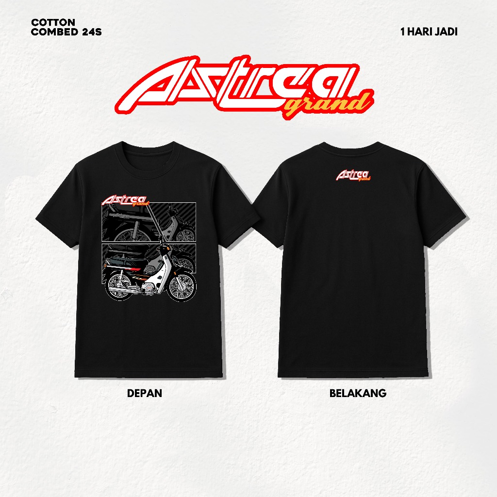 kaos astrea grand original kaos pria cotton combed 24s tebal adem nyaman