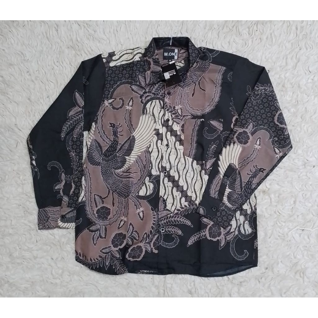 Baju batik pria lengan panjang Atasan batik pria dewasa