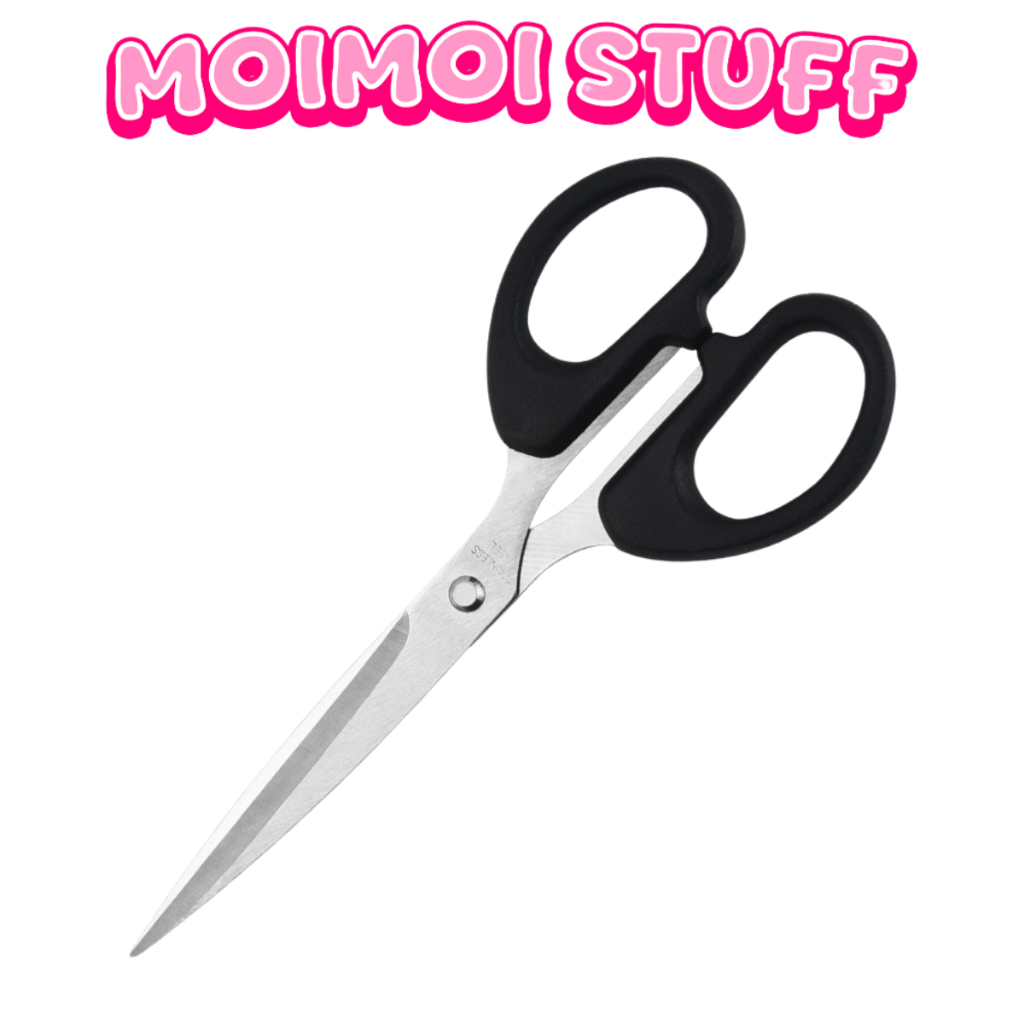 MM - Gunting Kertas Hitam Stainless Steel H1055 Super Tajam Gunting Rambut Ukuran Besar Sedang Dan K