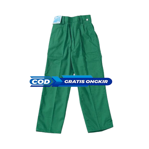 CELANA PANJANG HIJAU SD/I SERAGAM SEKOLAH ANAK LAKI-LAKI BAHAN DRILL ADEM