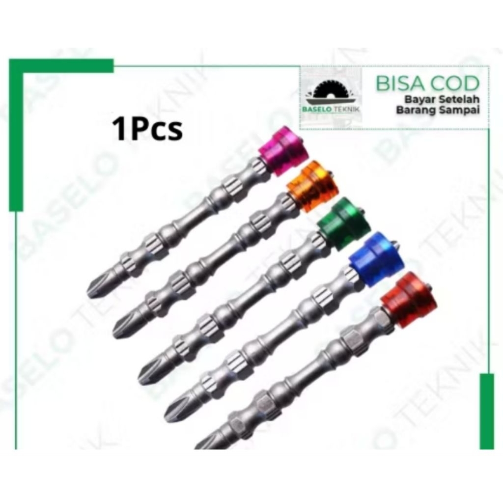 1 pcs Mata Obeng PH2 Mata Bor Magnet Kepala Silang Baja Obeng Bor Magnet 65MM Mata Bor 1/4 Inch Mata