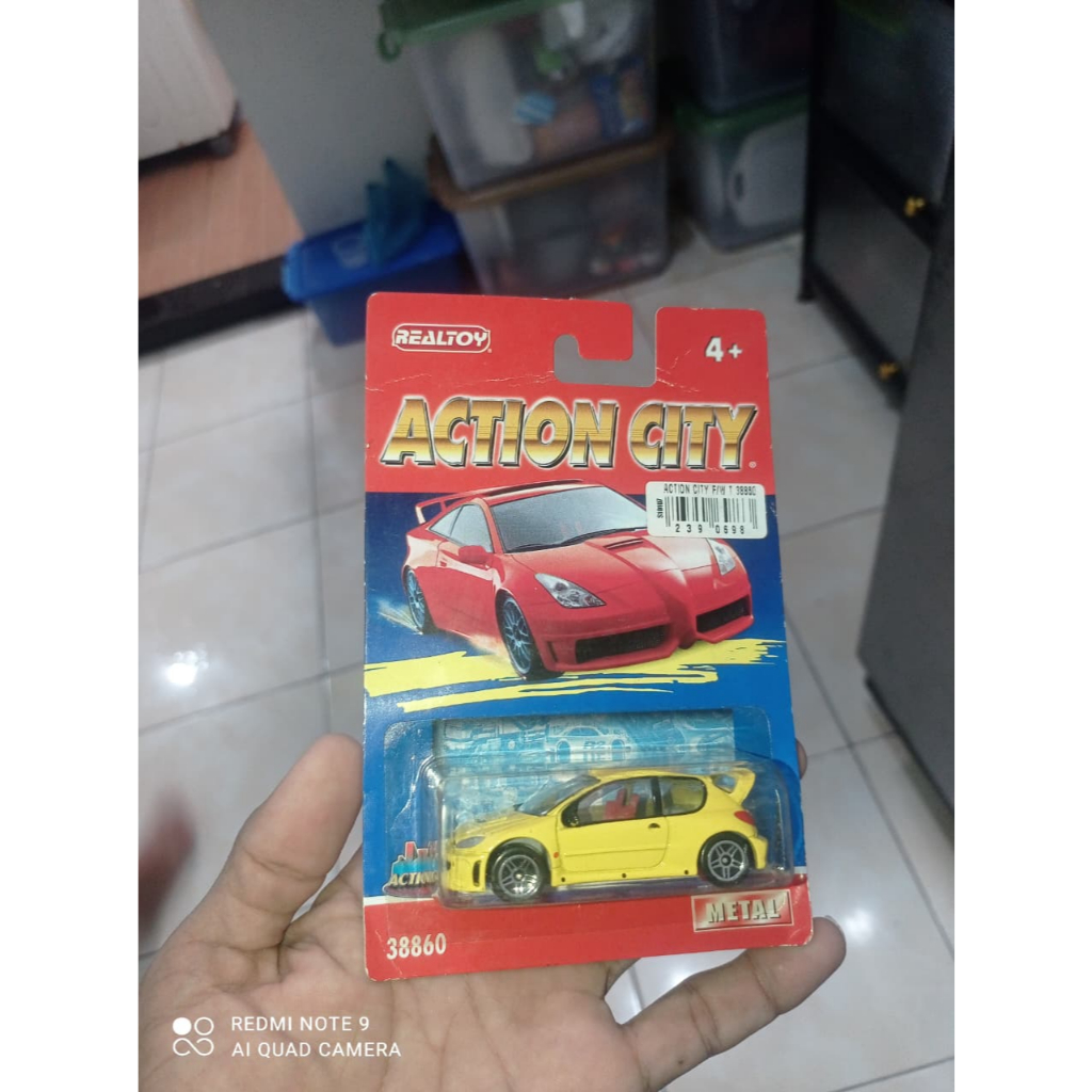 real toy realtoy action city Peugeot 2006 rally kuning yellow