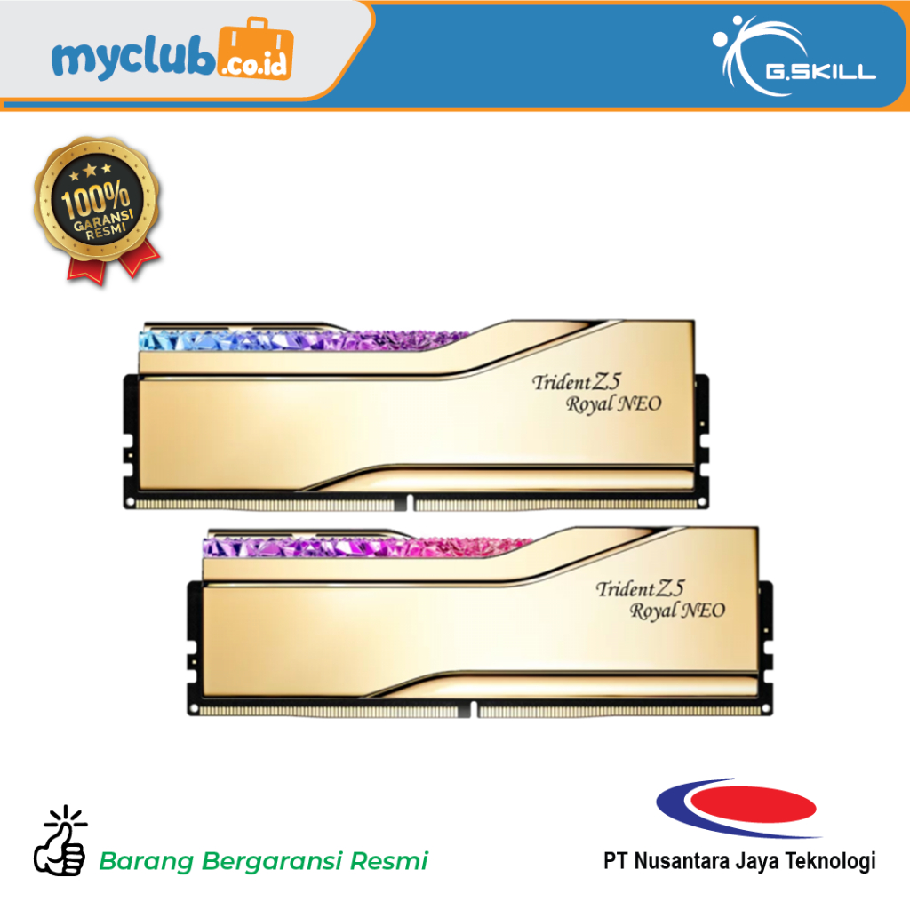 G.Skill RAM Trident Z5 Royal Neo DDR5 64GB (32GBx2) 6000MHz F5-6000J2636H32GX2-TR5NG