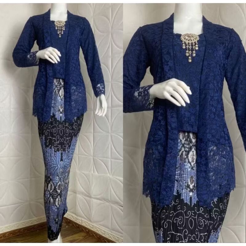 Set Kutu Baru Brokat - Kebaya Kutu Baru Modern - Kebaya Modern - Kebaya Wisuda - Kebaya Modern