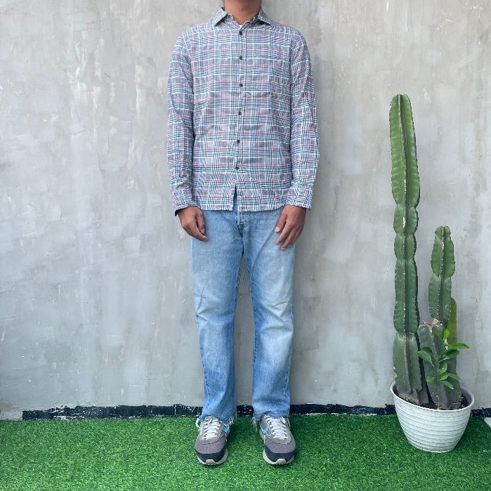 KEMEJA FLANEL KOTAK OLD NAVY