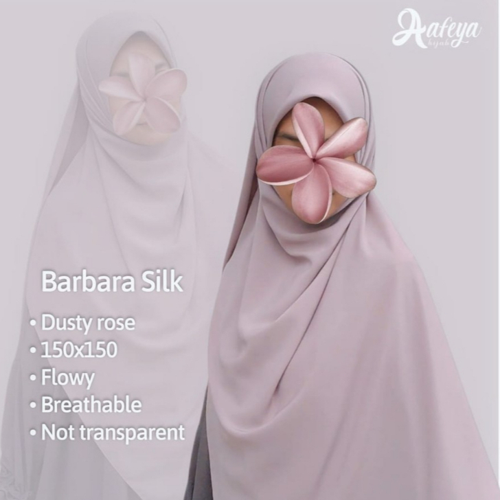 Hijab Polos Segi Empat Premium Barbara Silk | Hijab Syar'i Jumbo | 150x150 Anti UV