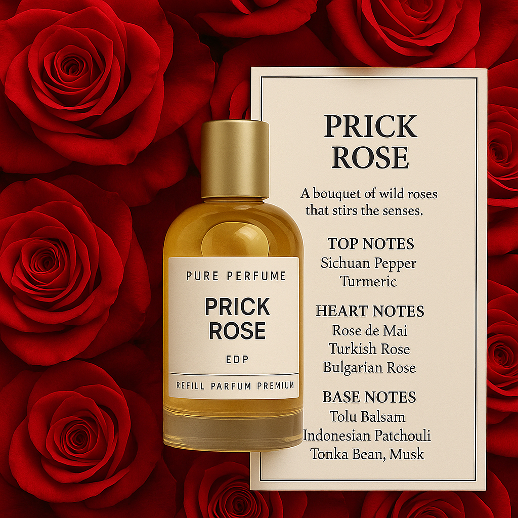 PRIC ROSE BY PURE PERFUME | REFILL PARFUM PREMIUM UNISEX TAHAN LAMA