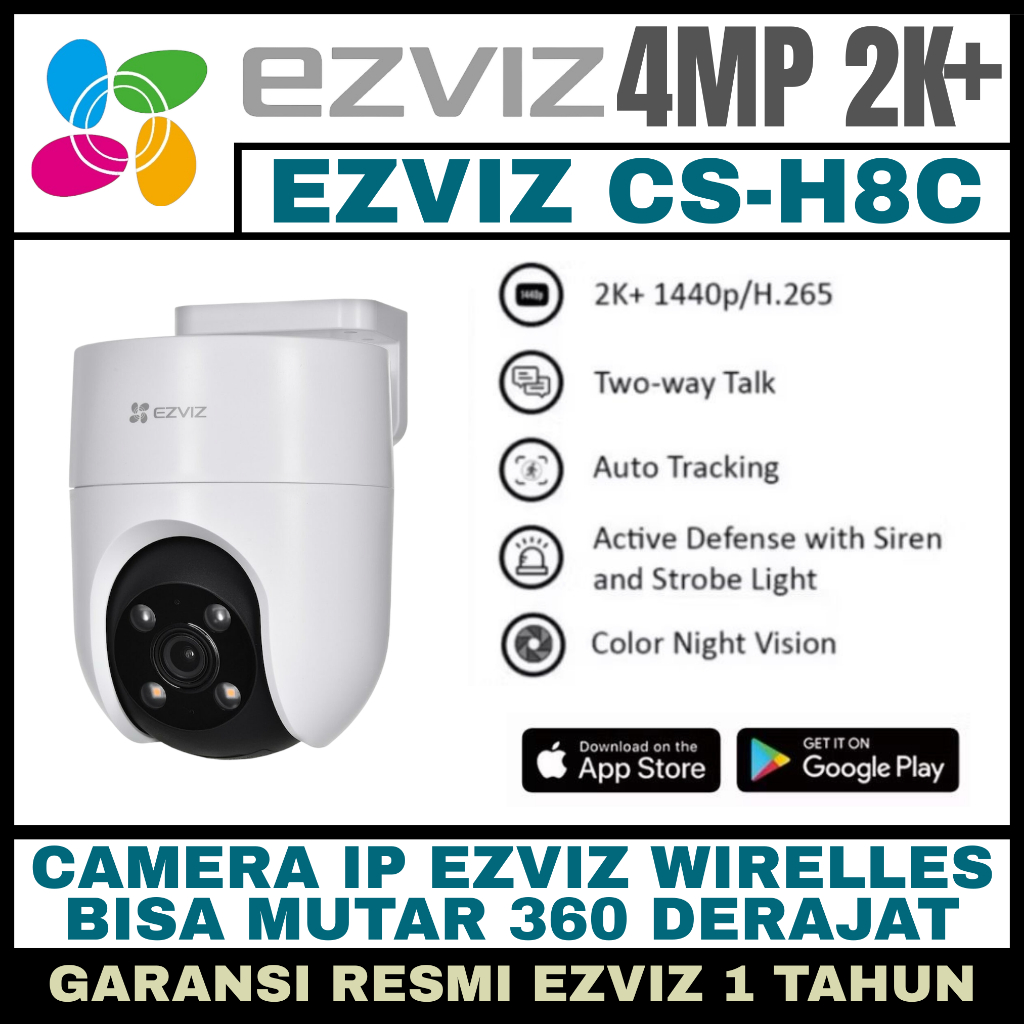 EZVIZ H8C 4MP KAMERA WIFI CCTV WIRELESS TANPA KABEL