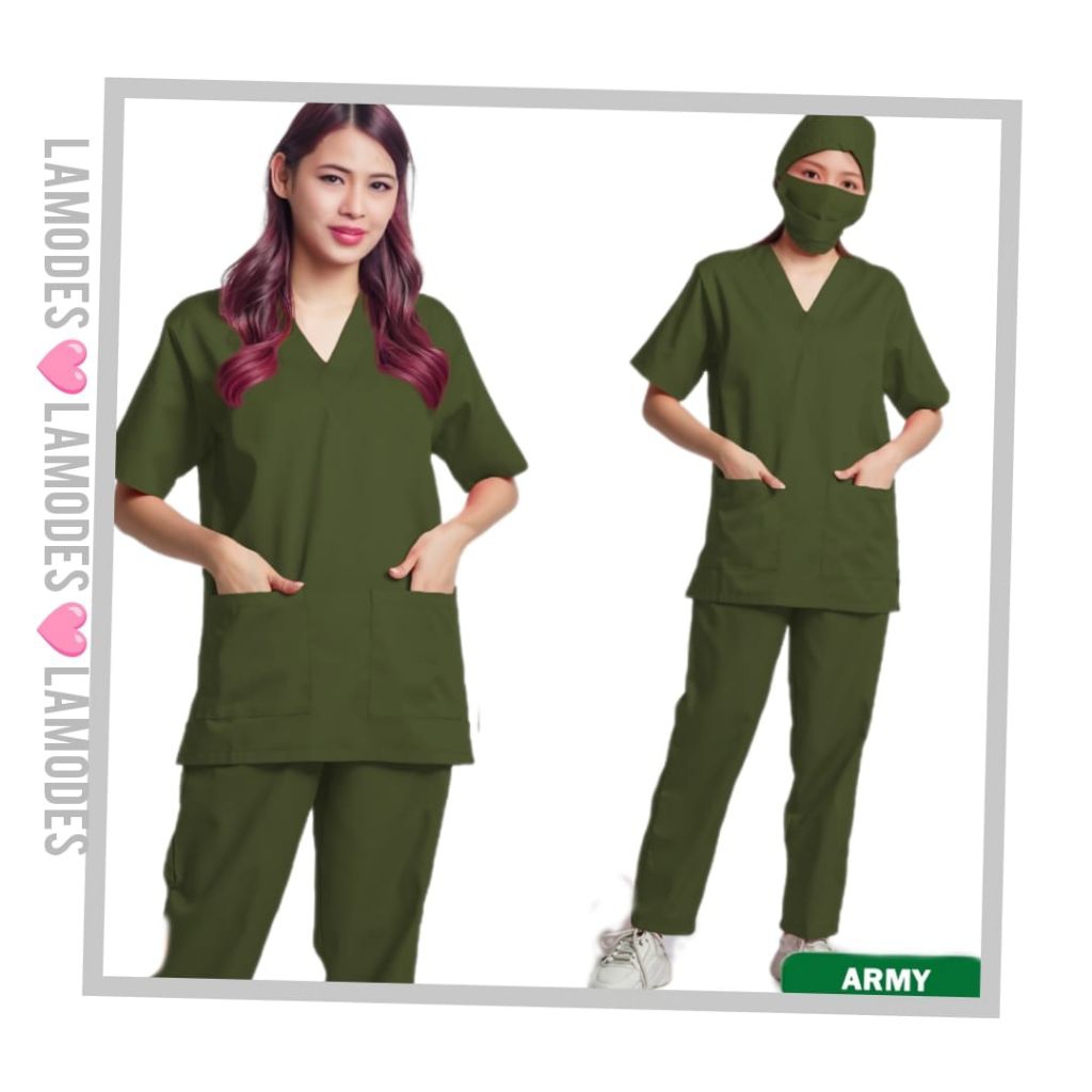 Baju Scrub Medis Dokter Baju Perawat Wanita Set Scrub medical Nurses