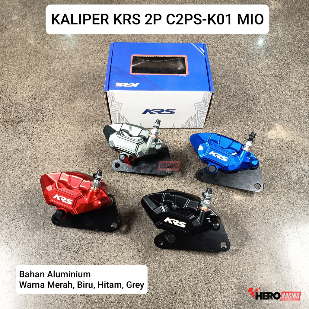 KRS C2PS-K01 CALIPER MOTOR YAMAHA MIO 2PISTON KALIPER WARNA HITAM BIRU MERAH GREY(ABU-ABU)
