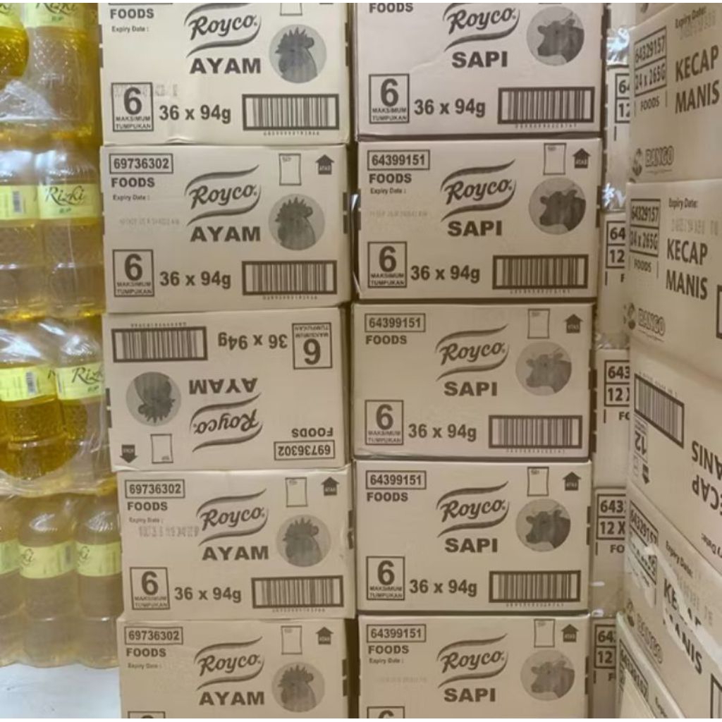 Bumbu Kaldu Royco Ayam / Sapi Renceng Sachet Sacet Saset 1 Dus Karton 576 x 8 gr. ROYCO Ayam / Sapi 