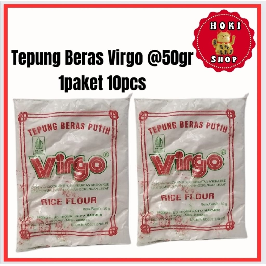 Tepung Beras Virgo 1paket 10pcs @50gr / Virgo Tepung Beras / Tepung Virgo Beras Putih