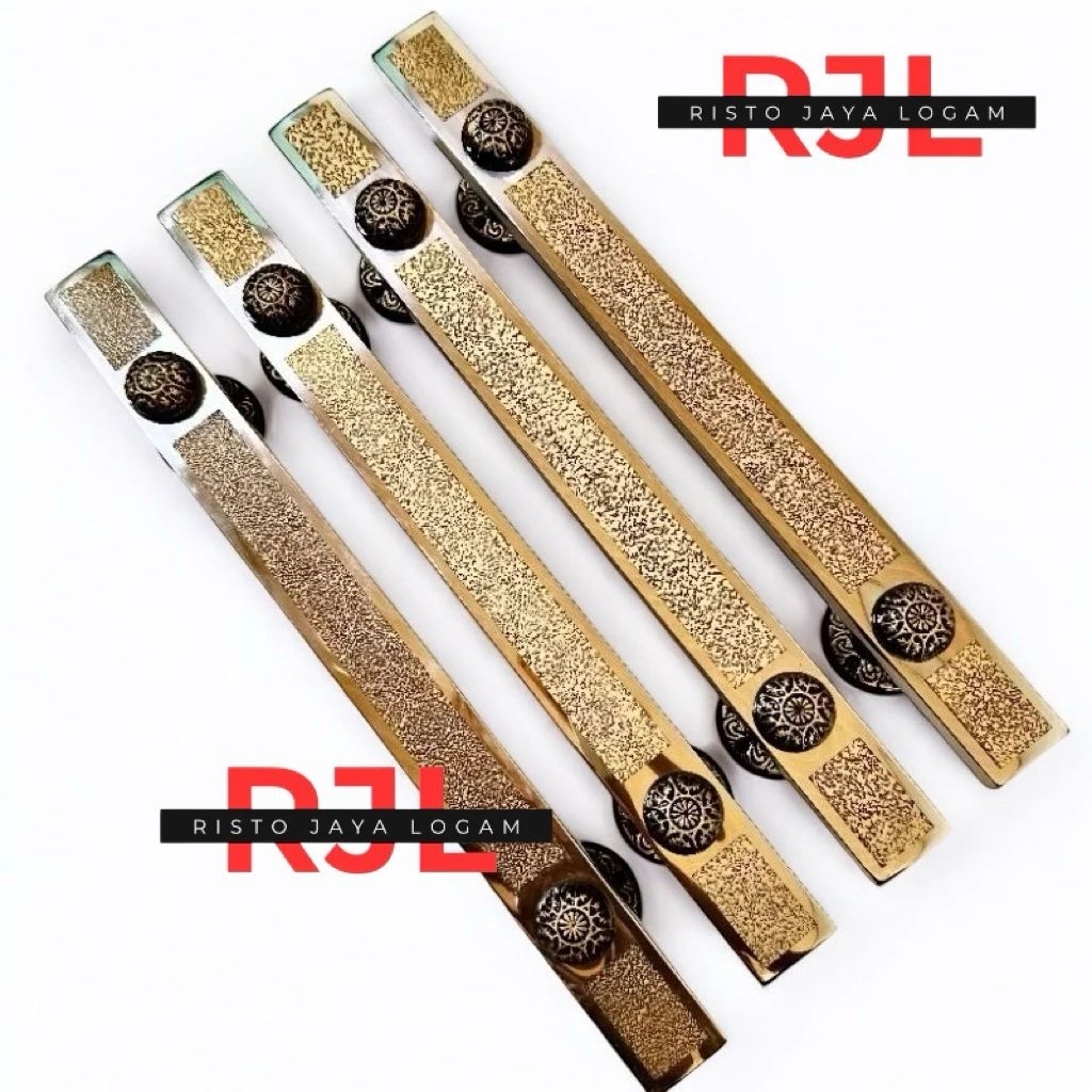 Handle Pintu Rumah Klasik Modern Stainless Panjang 60cm Set Lengkap Kunci Pelor