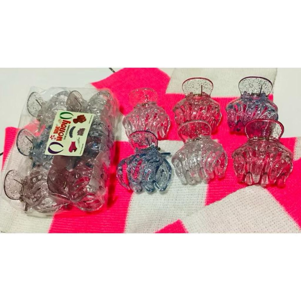 jepitan rambut,Jedai gliter transparan cakar5