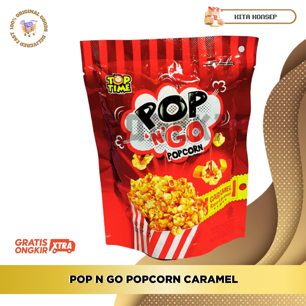 POP N GO POPCORN CARAMEL 20GR ISI 10 PACK