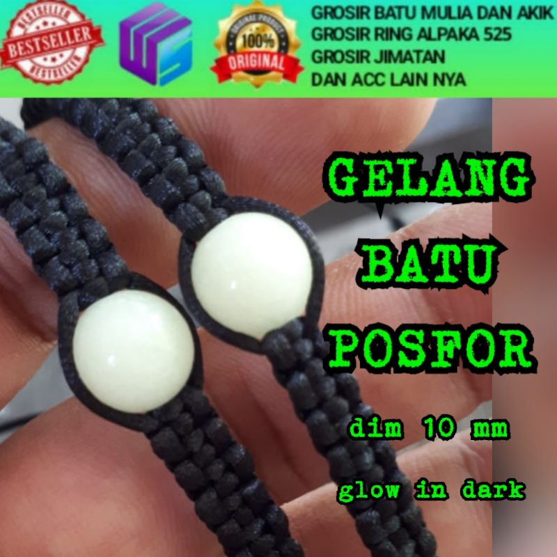 GELANG BOHEMIAN TUNGGAL BATU FOSPOR MENYALA DALAM GELAP