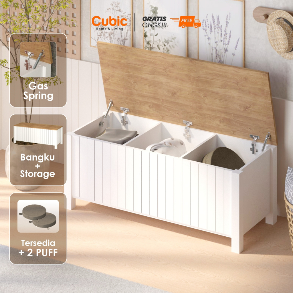 Cubic Bangku Storage Serbaguna / Kursi Panjang / GENIO BENCH 120