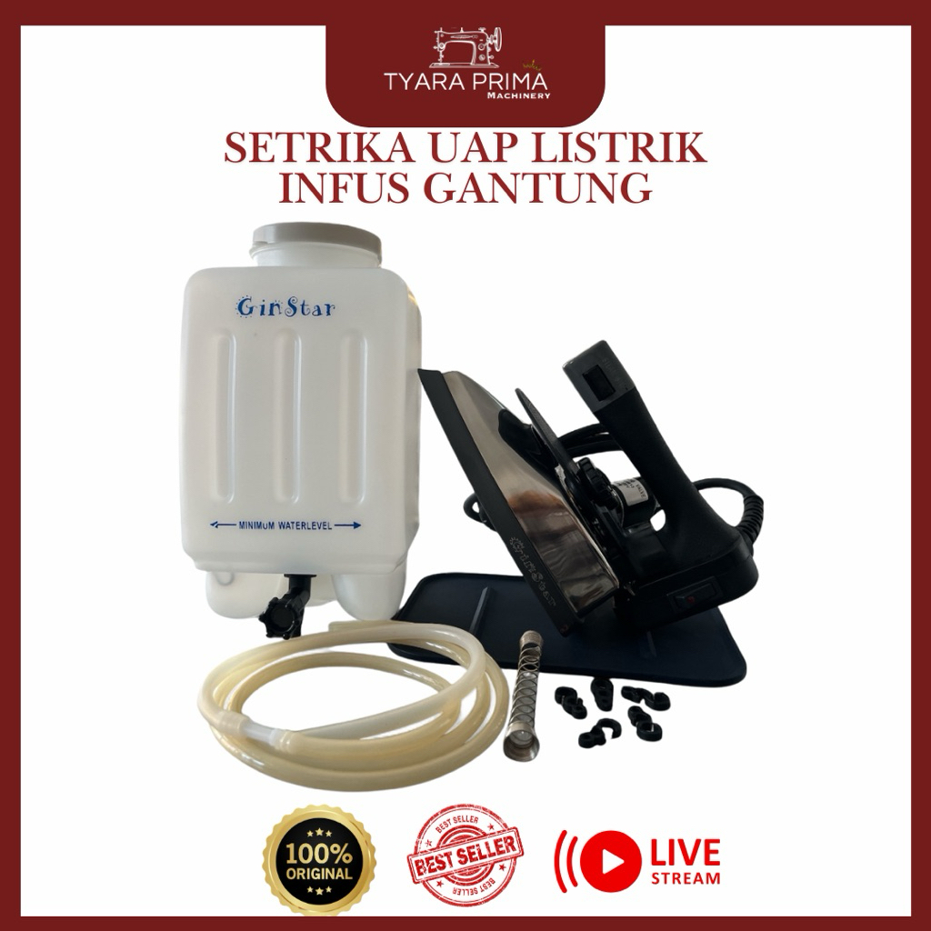 Setrika Uap Listrik Infus Gantung