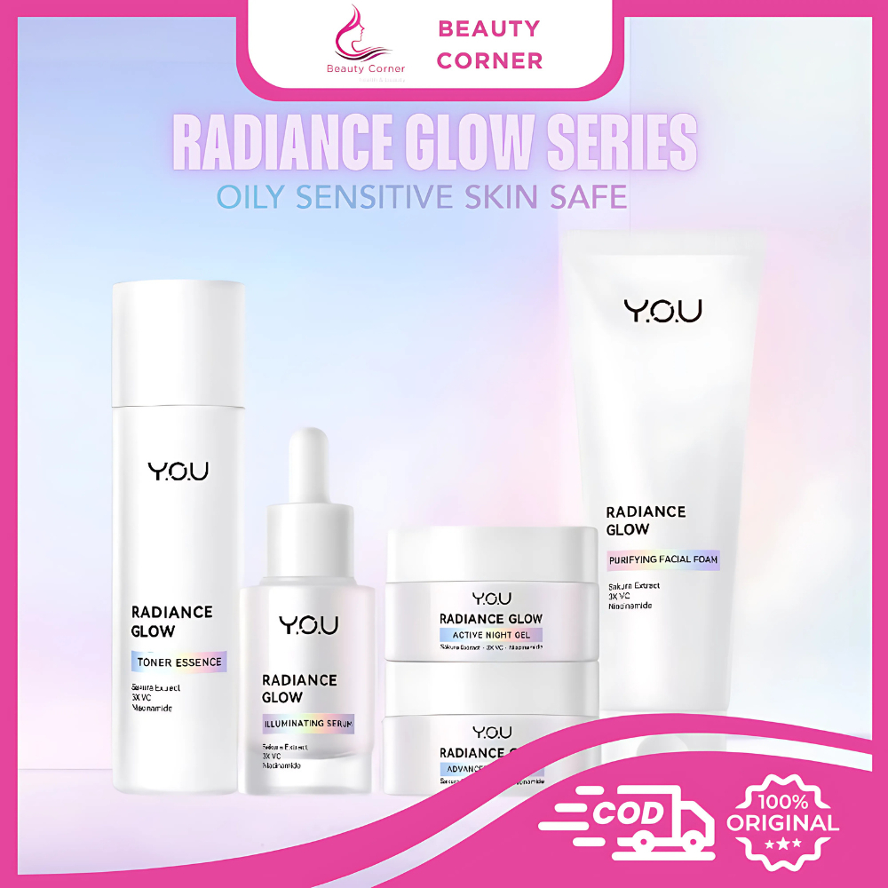 YOU Radiance Glow Series - Toner Essence | Advanced Day Cream | Facial Foam | Serum