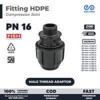 Male Thread Adaptor HDPE (Sock Drat Luar) Sambungan Pipa