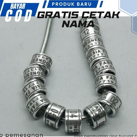 RING BURUNG BAJA KETOK STANDART 21 | CUSTOM CETAK NAMA | MERPATI  NURI DLL