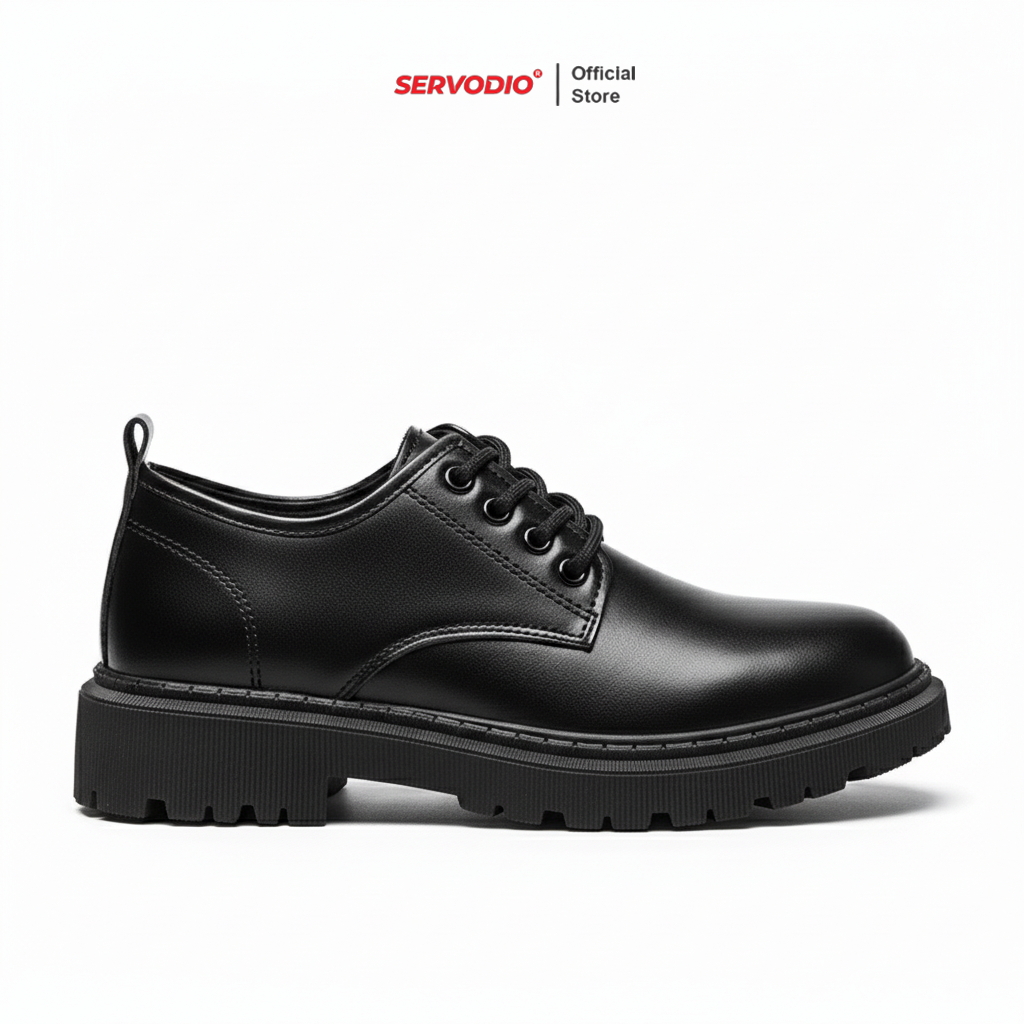 Servodio - Bintoro Black Sepatu Oxford Pria Wanita Formal Kantor Kerja Kuliah Kondangan Pantofel