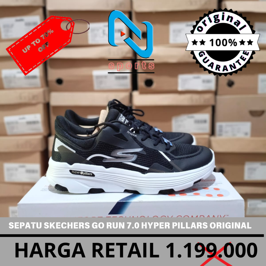 Sepatu Go Run 7.0 Hyper Pillars (129336/BKW) ORIGINAL 100%