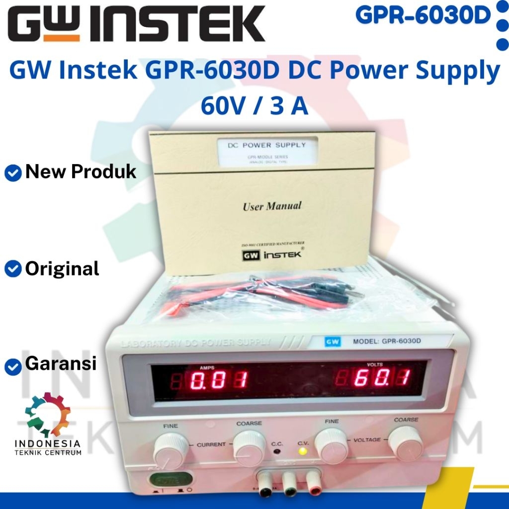 GW Instek GPR-6030D DC Power Supply 60V / 3 A