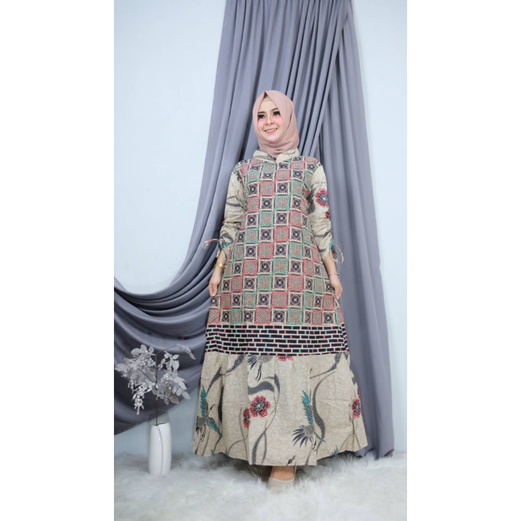 Gamis katun batik solo