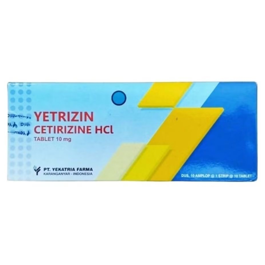 YETRIZIN - Cetirizine HCl Tablet 10mg (100's /Dus)