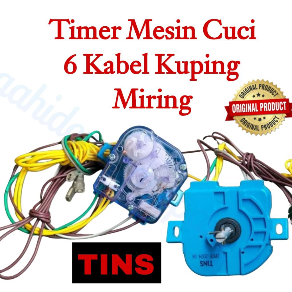 Timer Mesin Cuci 6 Kabel Kuping Miring