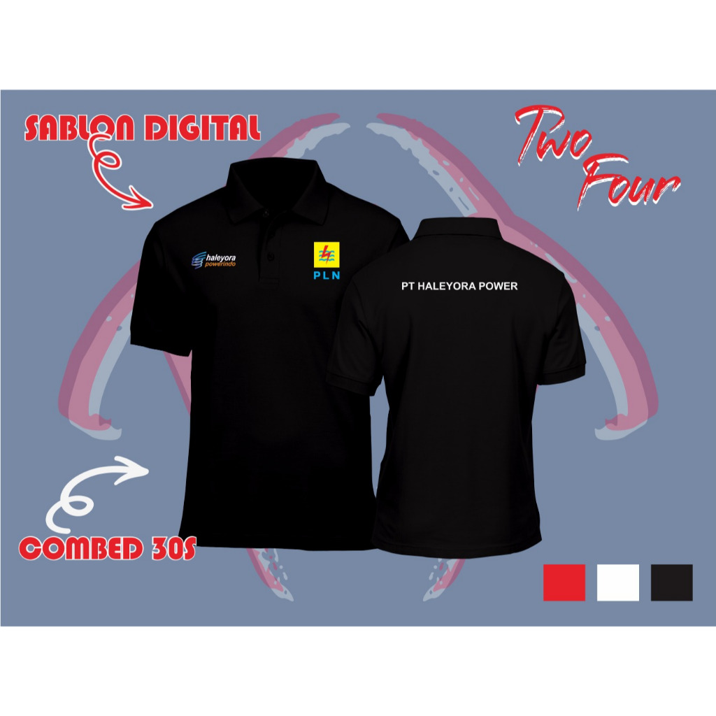 POLO SHIRT PLN PT HALEYORA POWER - KAOS PLN PT HALEYORA POWER - BAJU KERAH PLN PT HALEYORA POWER BEB