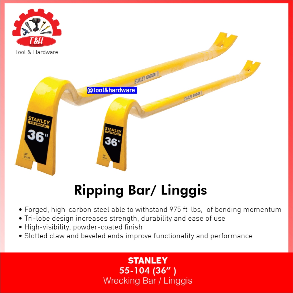 Stanley 55-104 Fatmax Wrecking Bar / 36" Wrecking Bar / Linggis 914mm