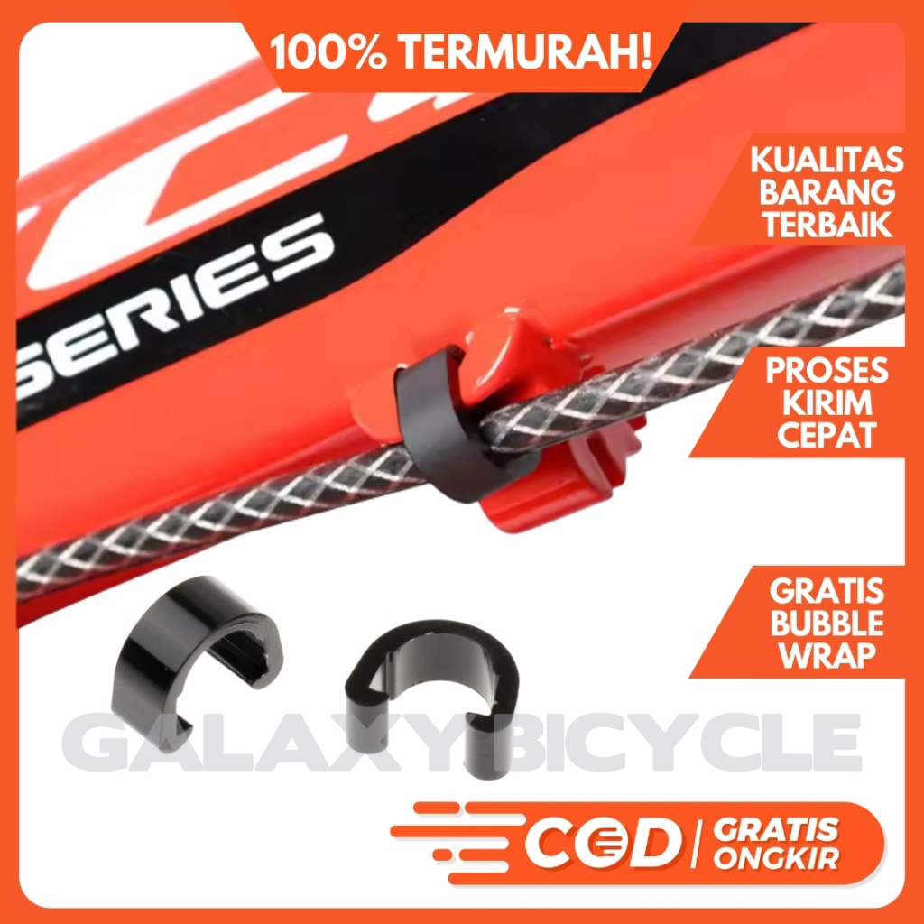 Clamp C Plastik Penjepit Kabel Shifter Rem Sepeda Klem Frame Sepeda Lipat Roadbike MTB DLL