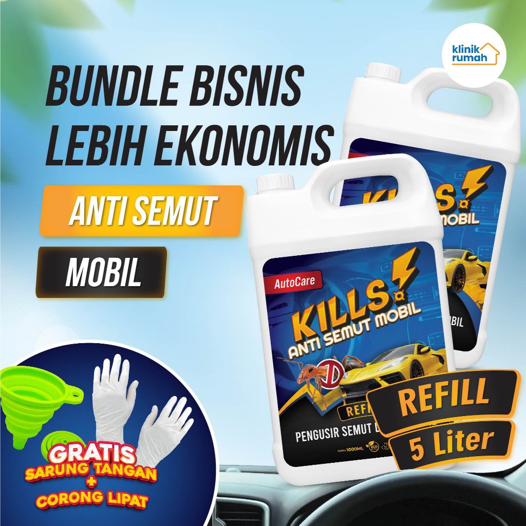 BUNDLING REFILL ANTI SEMUT DALAM MOBIL 5 LITER | ANTI SEMUT DALAM MOBIL AMPUH | GARANSI UANG KEMBALI