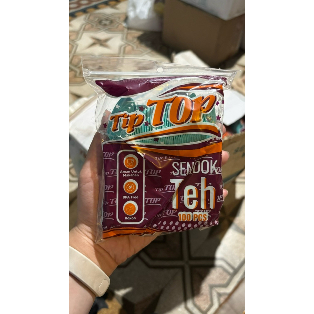 SENDOK TEH PLASTIK TIP TOP // SENDOK TEH ISI 100 // SENDOK PLASTIK KECIL // SENDOK PLASTIK KOPI // S